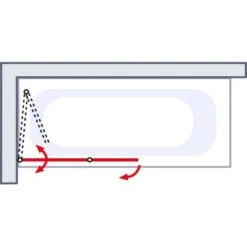 Schulte Badenwannenaufsatz Komfort Chromoptik Echtglas Klar Hell 140 Cm X 112 Cm -Schulte 4060991020896 2053 AI 03
