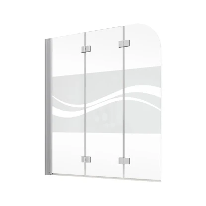 Schulte Badewannenaufsatz 3-tlg. Alu Natur Dekor Liane 140 X 125 Cm 2 Schulte Badewannenaufsatz 3-tlg. Alu Natur Dekor Liane 140 X 125 Cm – Bild 2