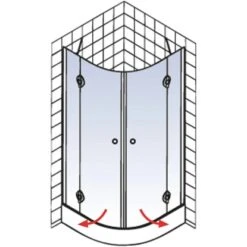 Schulte Runddusche Mit Drehtüren MasterClass BxTxH 80 X 80 X 200 Cm 8 Schulte Runddusche Mit Drehtüren MasterClass BxTxH 80 X 80 X 200 Cm -Schulte 4060991028076 2053 04