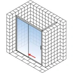 Schulte Schiebetür Mit Festelement Rechts In Nische MasterClass BxH 160 X 200 Cm -Schulte 4060991028847 2053 04