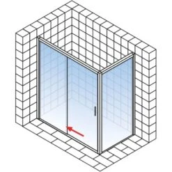 Schulte Schiebetür Festelement Li. U. Seitenwand MasterClass BxTxH 140x80x200 Cm 8 Schulte Schiebetür Festelement Li. U. Seitenwand MasterClass BxTxH 140x80x200 Cm -Schulte 4060991029028 2053 04