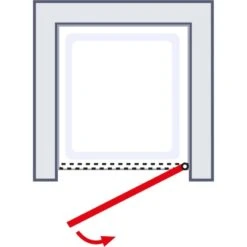 Schulte Drehtür Garant Chromoptik Echtglas Klar Hell Anschlag Rechts -Schulte 4060991029783 2053 6