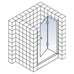 Schulte Garant Drehfalttür In Nische 80 X 200 Cm Anschlag Rechts -Schulte 4060991033551 6