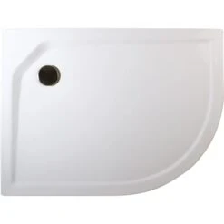 Schulte ExpressPlus Duschwanne Rund Extraflach Alpinweiß 75x90cm