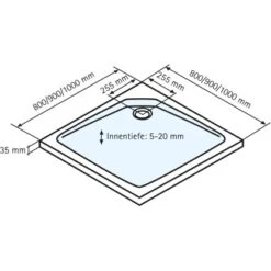 Schulte ExpressPlus Duschwanne Quadrat Extraflach Alpinweiß 100 X 100 Cm 8 Schulte ExpressPlus Duschwanne Quadrat Extraflach Alpinweiß 100 X 100 Cm -Schulte 4060991036958 2053 5