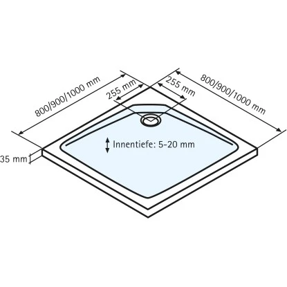 Schulte ExpressPlus Duschwanne Quadrat Extraflach Alpinweiß 100 X 100 Cm 4 Schulte ExpressPlus Duschwanne Quadrat Extraflach Alpinweiß 100 X 100 Cm – Bild 4