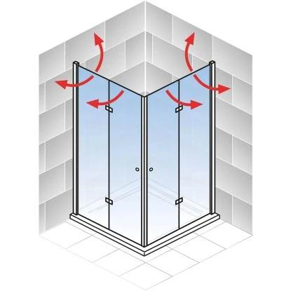 Schulte ExpressPlus Drehfalttür Eckeinstieg AlexaStyle2.0 Alu Natur Klar 80cm 6 Schulte ExpressPlus Drehfalttür Eckeinstieg AlexaStyle2.0 Alu Natur Klar 80cm – Bild 6