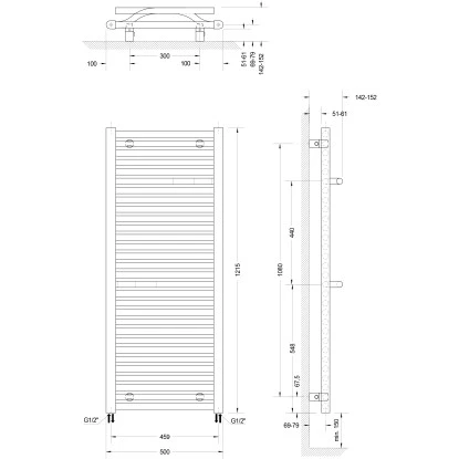 Schulte ExpressPlus Design-Heizkörper Miami Anschluss Unten 643W HxB 121,5x50cm 5 Schulte ExpressPlus Design-Heizkörper Miami Anschluss Unten 643W HxB 121,5x50cm – Bild 5