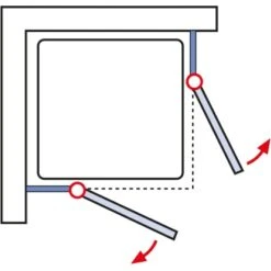 Schulte ExpressPlus Eckeinstieg 4-tlg. MasterClass Chromoptik 79,2-81,2x200cm -Schulte 4060991038358 2053 6