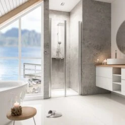 Schulte ExpressPlus Pendeltür Garant Chromoptik Klar Hell 100x200cm