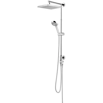 Schulte ExpressPlus Duschsystem Rain Mit Umsteller Verchromt Eckig 1 Schulte ExpressPlus Duschsystem Rain Mit Umsteller Verchromt Eckig