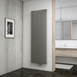 Schulte Design-Heizkoerper Lyon Mit 1422 W Leistung In Reflex-Grau, 1800x606mm