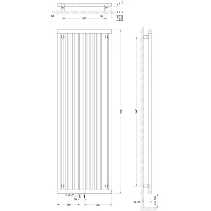 Schulte Design-Heizkörper Kiel Mit Mittenanschluss 1.232 W Anthrazit 3 Schulte Design-Heizkörper Kiel Mit Mittenanschluss 1.232 W Anthrazit – Bild 3