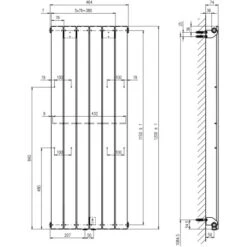 Schulte ExpressPlus Design-Heizkörper Aachen Mit Mittelanschluss 621 W -Schulte 4060991044540 2053 6