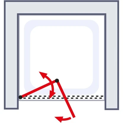 Schulte Falttür Kristall/Trend Alunatur Echtglas Tropfen Hell 4 Schulte Falttür Kristall/Trend Alunatur Echtglas Tropfen Hell – Bild 4