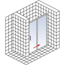 Schulte Schiebetür In Nische Kristall Trend 2-teilig BxH 140 X 200 Cm 10 Schulte Schiebetür In Nische Kristall Trend 2-teilig BxH 140 X 200 Cm -Schulte 4060991044977 2053 5