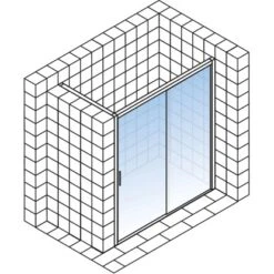 Schulte Schiebetür Mit Seitenwand Kristall/Trend Chromopt. Klar Hell 200x140cm 8 Schulte Schiebetür Mit Seitenwand Kristall/Trend Chromopt. Klar Hell 200x140cm -Schulte 4060991044984 2053 5