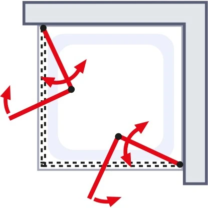 Schulte Drehfalttür Als Eckeinstieg Garant BxTxH 80 X 90 X 200 Cm 5 Schulte Drehfalttür Als Eckeinstieg Garant BxTxH 80 X 90 X 200 Cm – Bild 5