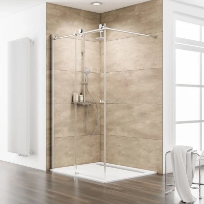 Schulte Duschwand Walk In Mit Schiebetür Festelement Links BxH 120 X 200 Cm 1 Schulte Duschwand Walk In Mit Schiebetür Festelement Links BxH 120 X 200 Cm