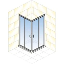 Schulte ExpressPlus Eckeinstieg Sunny Sicherheitsglas Alpinweiß 190x80cm -Schulte 4060991050404 2053 5