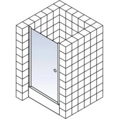 Schulte ExpressPlus Drehtür In Nische Garant Alu Natur Links 200x80cm 15 Schulte ExpressPlus Drehtür In Nische Garant Alu Natur Links 200x80cm -Schulte 4060991056048 2053 5