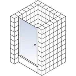 Schulte ExpressPlus Drehtür In Nische Garant Chromoptik Links 200x80cm -Schulte 4060991056109 2053 5