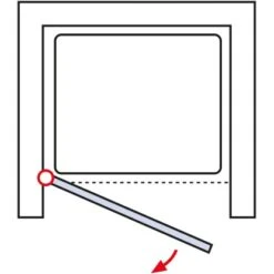 Schulte ExpressPlus Drehtür In Nische Garant Chromoptik Links 200x80cm -Schulte 4060991056109 2053 6