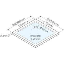 Schulte ExpressPlus Duschwanne Eckig Extra-flach Mineralguss 100 X 100 Cm 9 Schulte ExpressPlus Duschwanne Eckig Extra-flach Mineralguss 100 X 100 Cm -Schulte 4060991056390 2053 3