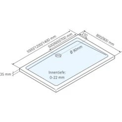 Schulte ExpressPlus Duschwanne Eckig Extra-flach Mineralguss Asym. 90x120cm 7 Schulte ExpressPlus Duschwanne Eckig Extra-flach Mineralguss Asym. 90x120cm -Schulte 4060991056437 2053 3