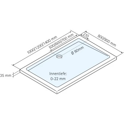 Schulte ExpressPlus Duschwanne Eckig Extra-flach Mineralguss Asym. 90x120cm 4 Schulte ExpressPlus Duschwanne Eckig Extra-flach Mineralguss Asym. 90x120cm – Bild 4