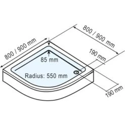 Schulte ExpressPlus Duschwanne Rund Flach Sanitäracryl 80x80cm -Schulte 4060991056550 2053 3