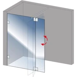 Schulte Alexa Style 2.0 Duschwand Walk In Loft 2-tlg BlackStyle 120 X 30 X 200cm -Schulte 4060991056741 2053 7