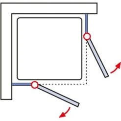 Schulte ExpressPlus Set Eckeinstieg Kristall/Trend Mit Duschwanne 185x80cm -Schulte 4060991056970 2053 6