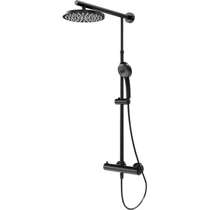 Schulte ExpressPlus Duschsystem Rain Classic Mit Thermostat Black Style Rund 1 Schulte ExpressPlus Duschsystem Rain Classic Mit Thermostat Black Style Rund