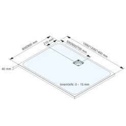 Schulte Duschwanne Mineralguss Mit Steinstruktur 800 X 1000 Mm Sand -Schulte 4060991063336 2053 6 5