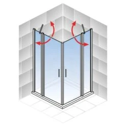 Schulte ExpressPlus Eckeinstieg AlexaStyle2.090 X 90 X 192 Cm 4-teilig -Schulte 4060991064074 2053 4 5