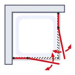 Schulte ExpressPlus Eckeinstieg AlexaStyle2.090 X 90 X 192 Cm 4-teilig -Schulte 4060991064074 2053 4 6