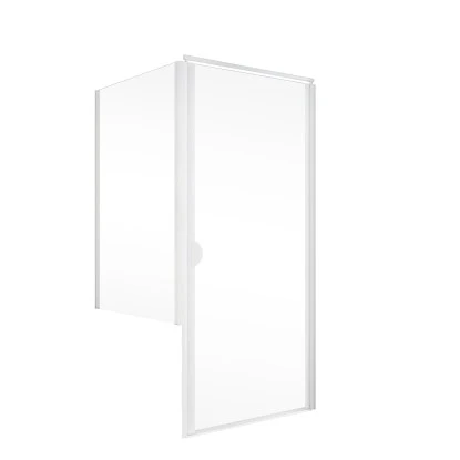 Schulte Sunny Drehtür Mit Verkürzter Seitenwand Echtglas Klar Alpinweiß 2 Schulte Sunny Drehtür Mit Verkürzter Seitenwand Echtglas Klar Alpinweiß – Bild 2