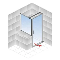 Schulte Sunny Drehtür Mit Verkürzter Seitenwand Echtglas Klar Alpinweiß 12 Schulte Sunny Drehtür Mit Verkürzter Seitenwand Echtglas Klar Alpinweiß -Schulte 4060991064180 4