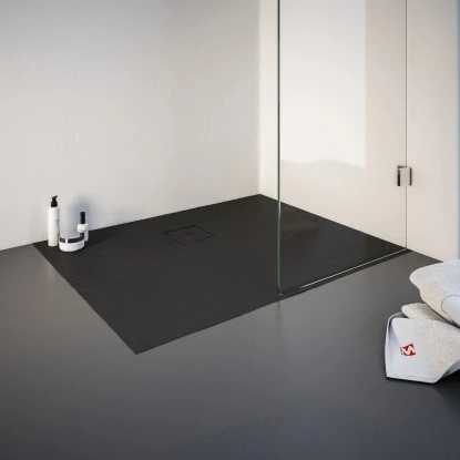 Schulte ExpressPlus Duschwanne Mineralguss Mit Steinstruktur 75x100cm Anthrazit 2 Schulte ExpressPlus Duschwanne Mineralguss Mit Steinstruktur 75x100cm Anthrazit – Bild 2