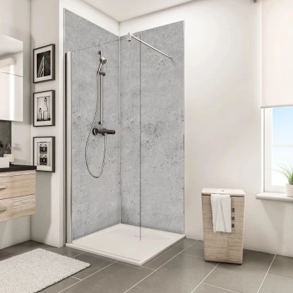 Schulte ExpressPlus DecoDesign Duschrückwand Dekor Stein Grau Hell 210x100cm 3 Schulte ExpressPlus DecoDesign Duschrückwand Dekor Stein Grau Hell 210x100cm – Bild 3