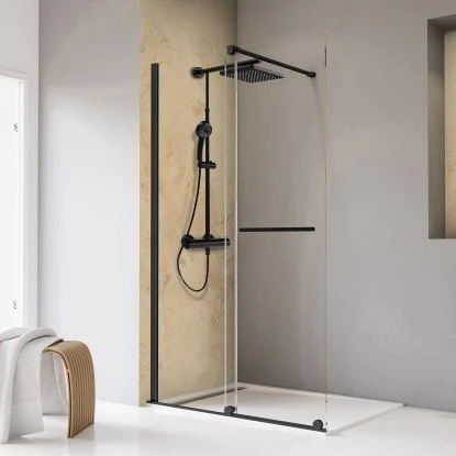 Schulte Walk In Schiebetür Toura Rollen 200 X 120 Cm Schwarz Klar Hell Festel. L 1 Schulte Walk In Schiebetür Toura Rollen 200 X 120 Cm Schwarz Klar Hell Festel. L