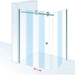 Schulte Schiebetür Toura Mit Seitenwand R 200 X 120 X 80 Cm Schwarz Klar Hell -Schulte 4060991069949 2053 5