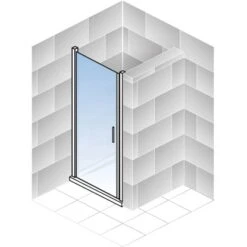 Schulte Drehtür Toura Nische Pendelbar Schwarz 200 X 80 Cm Klar Hell Anschlag L -Schulte 4060991069987 2053 6