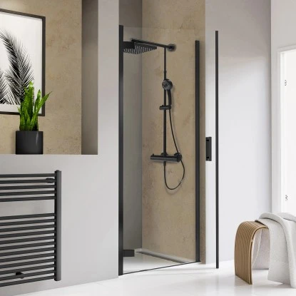 Schulte Drehtür Toura Nische Pendelbar Schwarz 200 X 100 Cm Klar Hell Anschlag L 1 Schulte Drehtür Toura Nische Pendelbar Schwarz 200 X 100 Cm Klar Hell Anschlag L