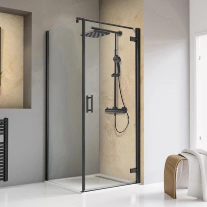 Schulte Drehtür Toura R + Seitenwand Pendel Schwarz 200 X 100 X 100 Cm Klar Hell 1 Schulte Drehtür Toura R + Seitenwand Pendel Schwarz 200 X 100 X 100 Cm Klar Hell