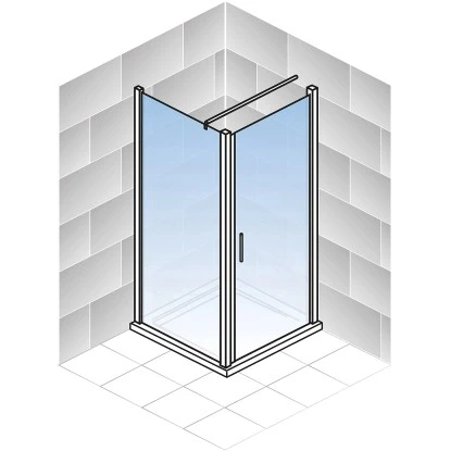 Schulte Drehtür Toura R + Seitenwand Pendel Schwarz 200 X 100 X 100 Cm Klar Hell 5 Schulte Drehtür Toura R + Seitenwand Pendel Schwarz 200 X 100 X 100 Cm Klar Hell – Bild 5