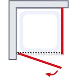 Schulte Drehtür Toura L + Seitenwand Pendel Schwarz 200 X 100 X 100 Cm Klar Hell -Schulte 4060991070082 2053 6