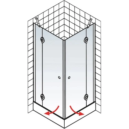 Schulte Eckeinstieg 4-tlg. Toura Pendelbar Schwarz 200 X 100 X 100 Cm Klar Hell 6 Schulte Eckeinstieg 4-tlg. Toura Pendelbar Schwarz 200 X 100 X 100 Cm Klar Hell – Bild 6