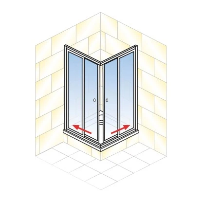 Schulte Eckeinstieg Mit Schiebetüren Sunny 180 Cm X 75-90 Cm Silber Glasdekor 5 Schulte Eckeinstieg Mit Schiebetüren Sunny 180 Cm X 75-90 Cm Silber Glasdekor – Bild 5